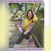 Purple Yellow Pattern  Leggings