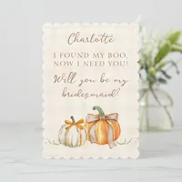 "I Found My BOO" Fun Halloween Bridesmaid Proposal Card