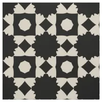 Stylish Black & Beige Geometric Pattern Fabric