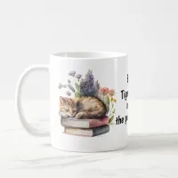 Custom book lovers, cat lover and coffee friend coffee mug