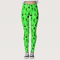 Witch Bloody Cocktail Hart Skeleton Hand Halloween Leggings