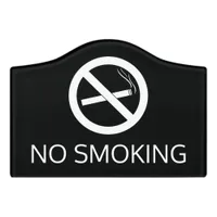 Modern Black + White No Smoking Acrylic Sign