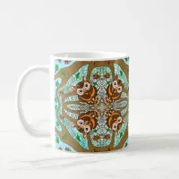 Hand Drawn Owl Mandala Artwork Coffee Mug