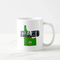 Idaho Map, Seal and Picture Text Coffee Mug