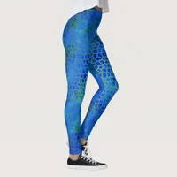 Blue Dinosaur Hide Leggings