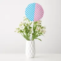 Split Color Blue and Pink Polka-Dotted Balloon