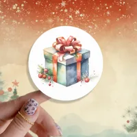 Whimsical Watercolor Christmas Gift Seals