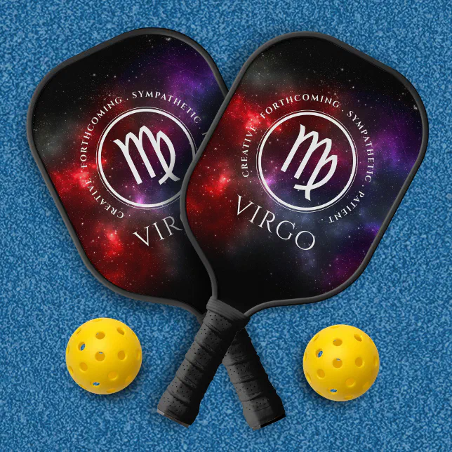 Starfield Virgo Maiden Western Zodiac Pickleball Paddle