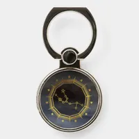 Dark Zodiac Astrology: Taurus Black & Gold Phone Ring Stand