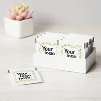 Your Own Logo with a Lemon Botanical Background Hand Sanitizer Packet