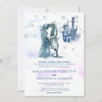 *~* Medieval Couple in Love Castle Wedding Invitation