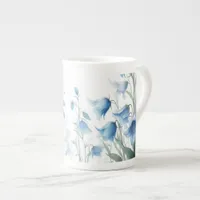 Coastal blue and white Floral bluebells Bone China Mug