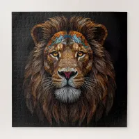 Majestic Mosaic Lion Head Jigsaw Puzzle