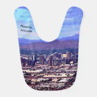 Phoenix Arizona Skyline in Daytime Baby Bib