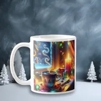 Hot Chocolate in a Christmas Window  Personalized Coffee Mug