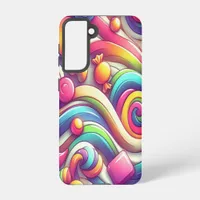 Retro Multicolored Cartoon Sweets Samsung Galaxy S21 Case