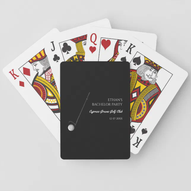 Golf Bachelor Party - Golfing trip Classic Stylish Poker Cards