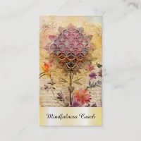 *~* Gold Flower of Life QR  AP92 Reiki Sacred Business Card