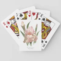 Blush Pink Iris Poker Cards