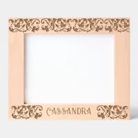 Personalized Vintage Victorian Foliage Etched Frames