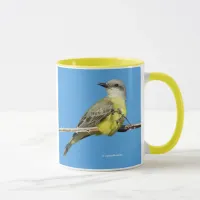 Stunning Tropical Kingbird on Blackberry Branch Mug