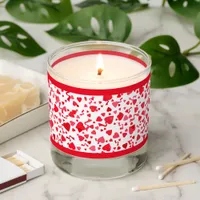 Valentine Birthday Red Confetti Hearts  Scented Candle