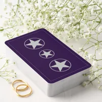 Silver Pentagram Stars Purple Tarot Cards