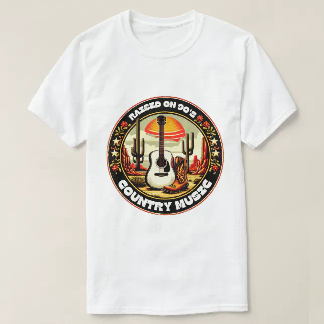 Vintage Raised On 90's Country Music Western T-Shirt