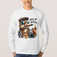 what's up brother Squirrel Smoking Cigar T-Shirt