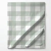 Sage Green and White Buffalo Plaid Pattern Fabric