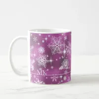 Prettiest Snowflakes Pattern Orchid Pink ID846 Coffee Mug