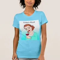 Today's Mood, funny wine humor Retro Lady T-Shirt