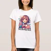 Cute Anime Girl Holding Bubble Tea T-Shirt