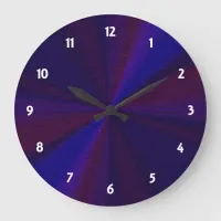 Circular Gradient Patchwork Blue to Purple Large Clock