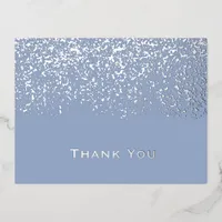 Silver Foil Wedding Thank You  Foil Holiday Postcard