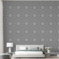 Gray Geometric Watercolor Pattern Wallpaper