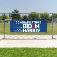 Congrats President Biden VP Harris Indoor Outdoor Banner