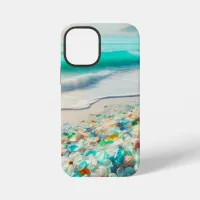 Pretty Ocean Beach with Sea Glass   iPhone 12 Mini Case