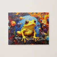 Childrens Cute Funny Frog Collection Jigsaw Puzzle