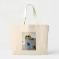 Easter Egger Chick in Cup Large Tote Bag