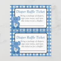 Blue Elephant Themed boy baby shower games Flyer