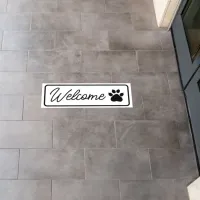 Welcome Transparent Sign for Veterinarian Offices  Floor Decals