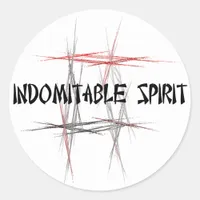 Martial Arts Indomitable Spirit Classic Round Sticker