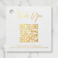 *~* Business Barcode QR Code Thank you Gift Tag