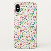 Girly Colorful Boho Spring Flowers iPhone XS Case