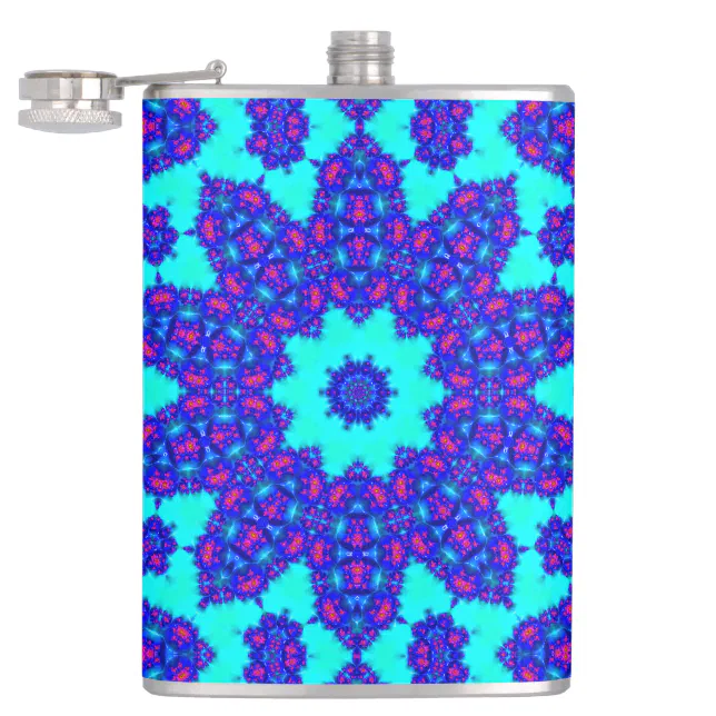 Magic Blue kaleidoscope flourished Flask