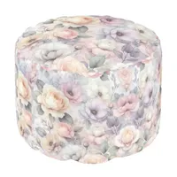 Elegant Rose Blossoms Pouf