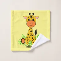 Cute funny baby giraffe for kids,   wash cloth