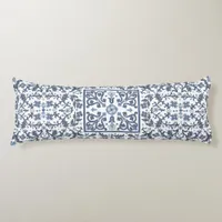 Denim Blue Floral Body Pillow