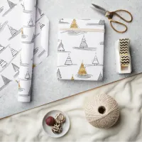 Gold Christmas Pattern#5 ID1009 Wrapping Paper